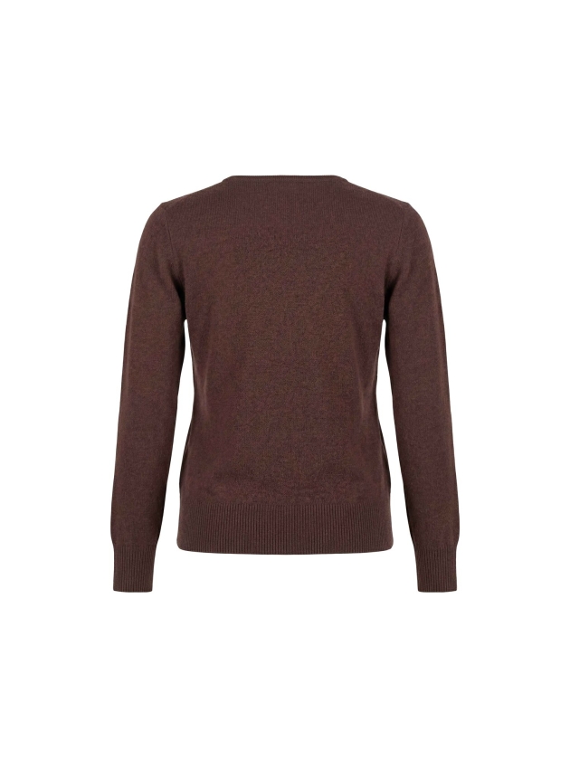 Sarto Fashion Cardigan o-neck wool t455 fudge brown