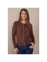 Sarto Fashion Cardigan o-neck wool t455 fudge brown