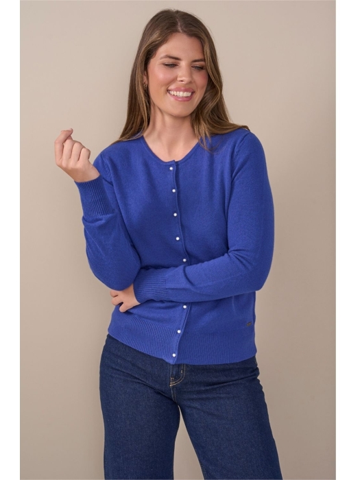 Sarto Fashion Cardigan o-neck wool t780 twilight blue