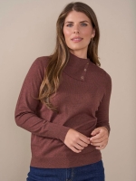 Sarto Fashion Pullover split col t455 fudge brown