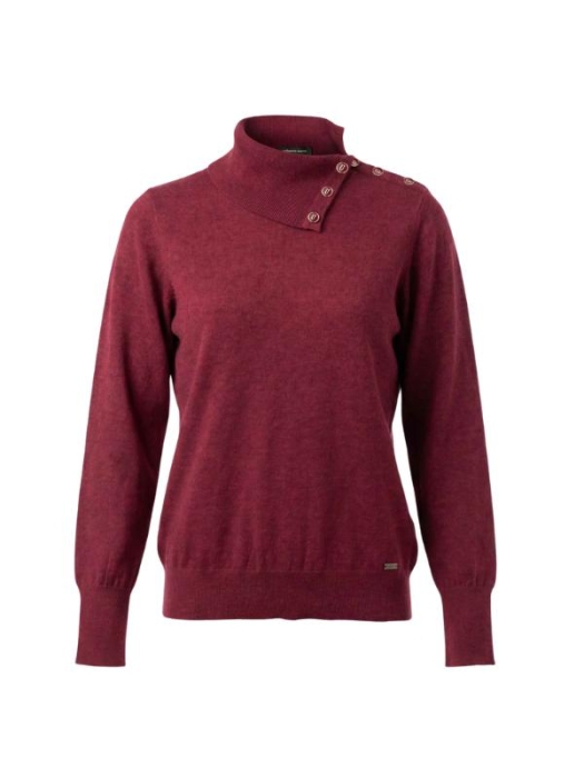 Sarto Fashion Pullover split col t270 berry juice