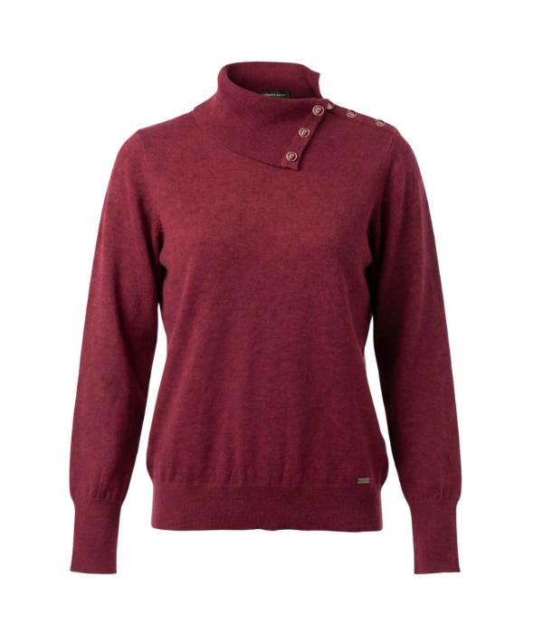 Sarto Fashion Pullover split col t270 berry juice