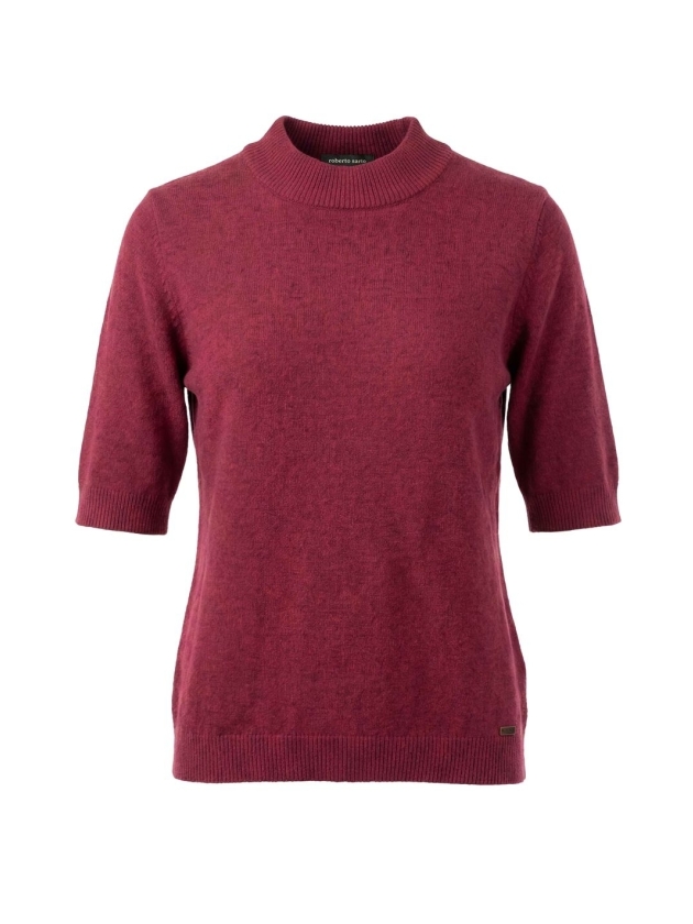 Sarto Fashion Turtleneck short sleeves t270 berry juice
