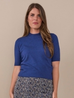 Sarto Fashion Turtleneck short sleeves t780 twilight blue