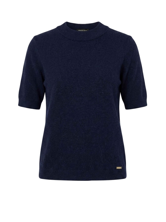 Sarto Fashion Turtleneck short sleeves t799 navy