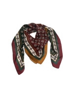 Xandres CARRE_CRAVATEPRINT 1070 deep mulberry