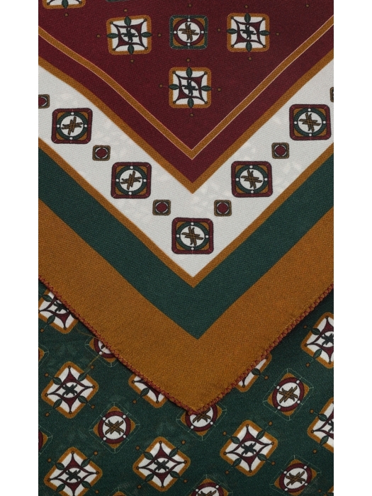 Xandres CARRE_CRAVATEPRINT 1070 deep mulberry