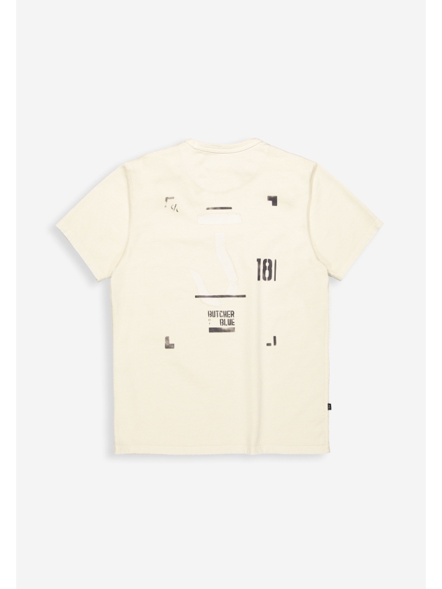 Butcher of Blue Army Brush Tee 618 beige grey