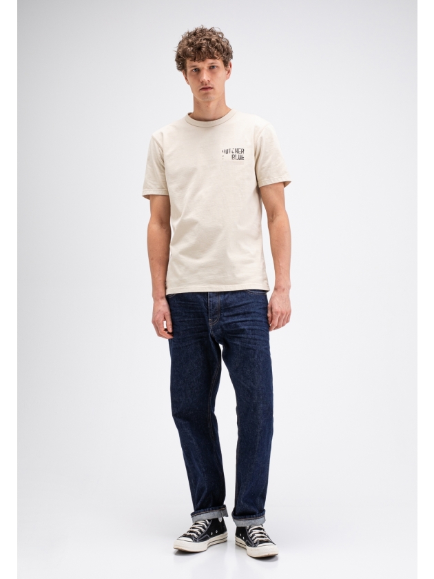 Butcher of Blue Army Brush Tee 618 beige grey
