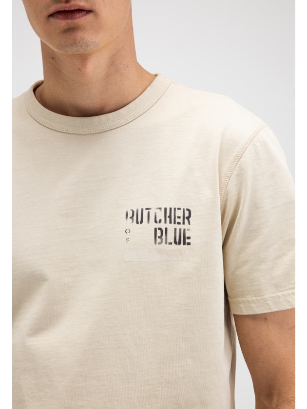 Butcher of Blue Army Brush Tee 618 beige grey