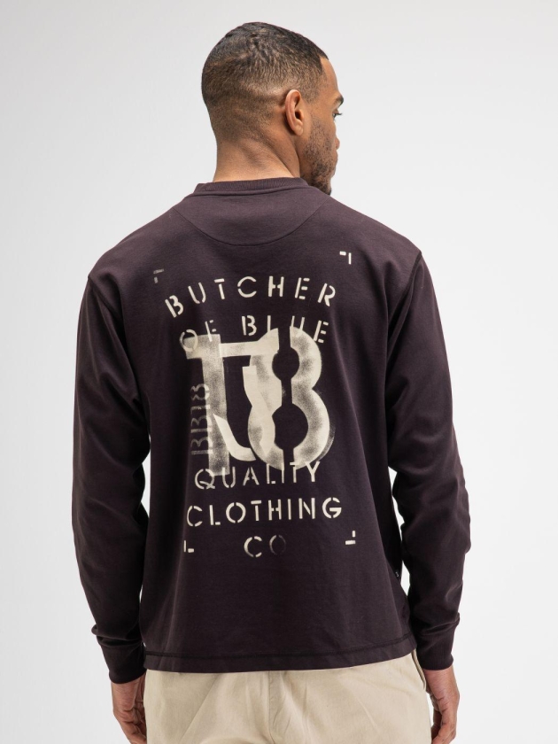 Butcher of Blue Mercer Layer Tee LS 694 topaz brown