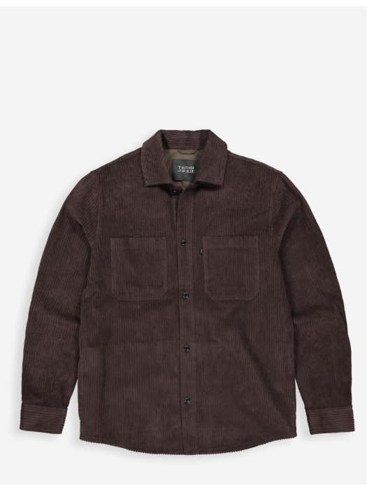 Butcher of Blue Colby Cord Overshirt 694 topaz brown