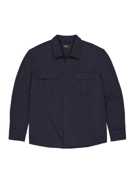 Butcher of Blue Phil Peached Jersey Overshirt 890 alaska blue