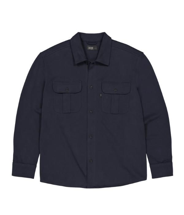 Butcher of Blue Phil Peached Jersey Overshirt 890 alaska blue