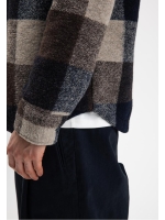 Butcher of Blue Vance Wool Check Overshirt 420 chestnut brown
