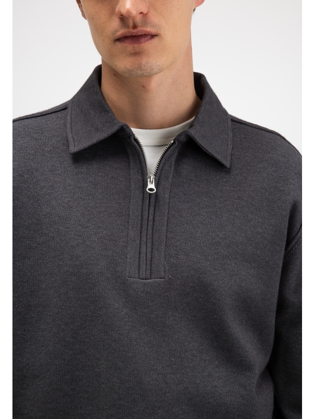 Butcher of Blue Clifden Zip Polo 9001 agatha grey