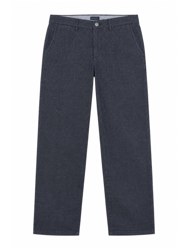 NORTH84 Luxury Comfort Chino 460 navy checkered