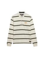 Superdry VINTAGE ATHLETIC STRIPE RUGBY J8L Athletic White Stripe