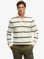 Superdry VINTAGE ATHLETIC STRIPE RUGBY J8L Athletic White Stripe