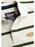 Superdry VINTAGE ATHLETIC STRIPE RUGBY J8L Athletic White Stripe