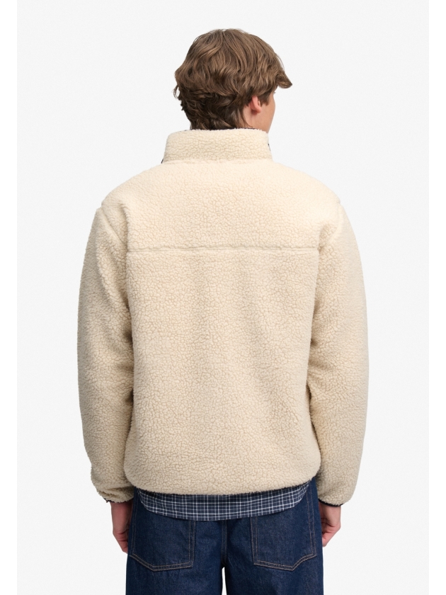 Superdry VINTAGE RETRO FULL ZIP FLEECE M9N Oatmeal/Olive