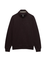 Superdry ESSENTIAL SERIF LOGO HALF ZIP M8F Heritage Port Marl