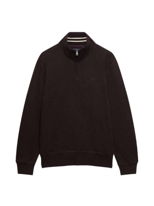Superdry ESSENTIAL SERIF LOGO HALF ZIP M8F Heritage Port Marl