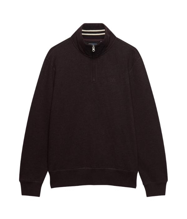 Superdry ESSENTIAL SERIF LOGO HALF ZIP M8F Heritage Port Marl