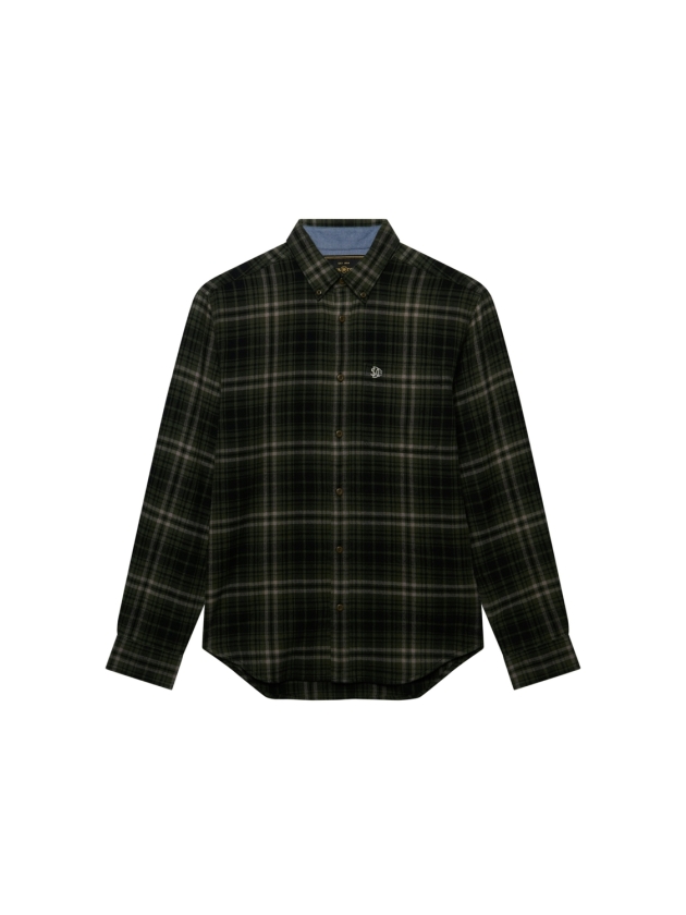 Superdry L/S COTTON LUMBERJACK SHIRT H7J Frontier Check Olive Green