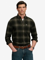 Superdry L/S COTTON LUMBERJACK SHIRT H7J Frontier Check Olive Green