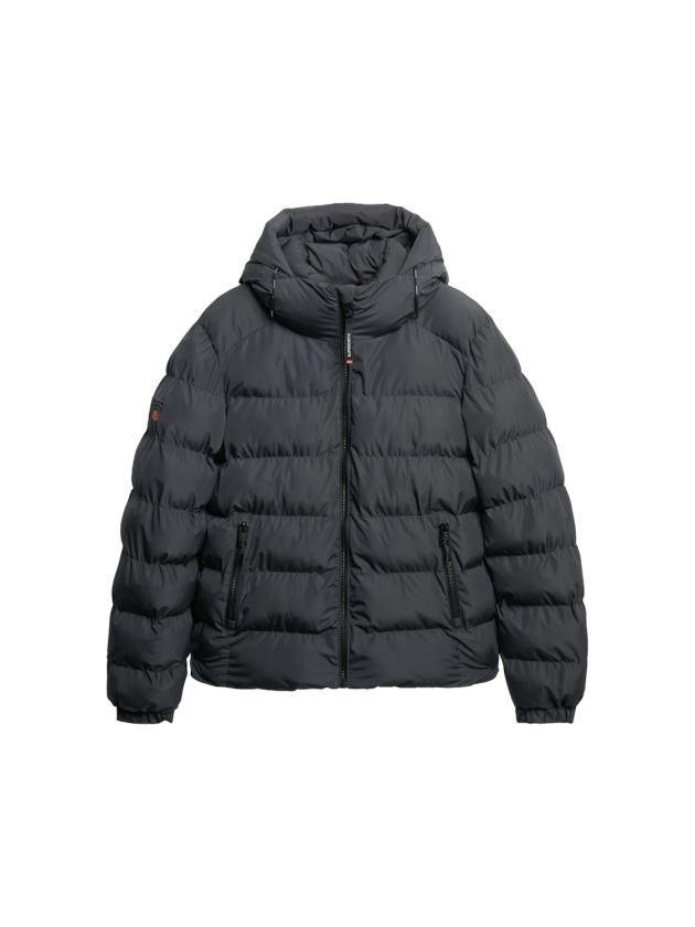 Superdry HOODED SPORTS PUFFER JACKET H1P Ebony/Ebony