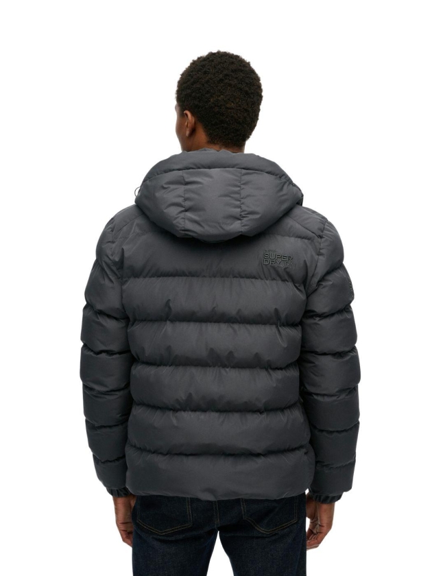 Superdry HOODED SPORTS PUFFER JACKET H1P Ebony/Ebony