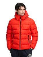 Superdry HOODED SPORTS PUFFER JACKET L5M Lead Red