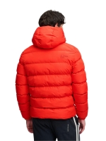 Superdry HOODED SPORTS PUFFER JACKET L5M Lead Red
