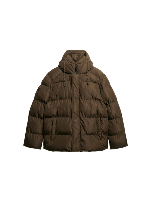 Superdry HOODED 5 BAFFLE SPORTS PUFFER H1D Slate Brown