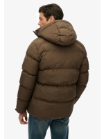 Superdry HOODED 5 BAFFLE SPORTS PUFFER H1D Slate Brown