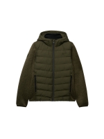 Superdry HOODED STORM KNIT HYBRID JKT B9X Khaki Green Marl