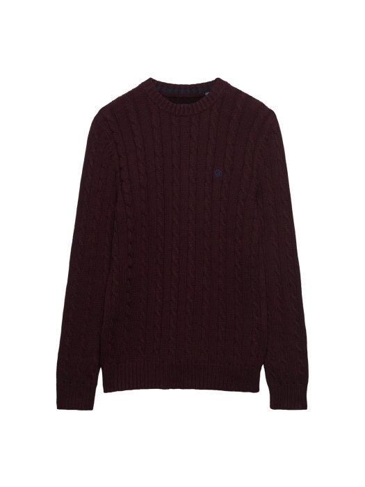 Superdry COTTON CABLE KNIT CREW XPS Winter Port
