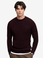 Superdry COTTON CABLE KNIT CREW XPS Winter Port