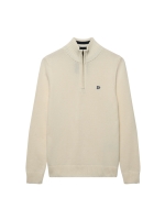 Superdry COTTON HALF ZIP KNIT 22C Cream