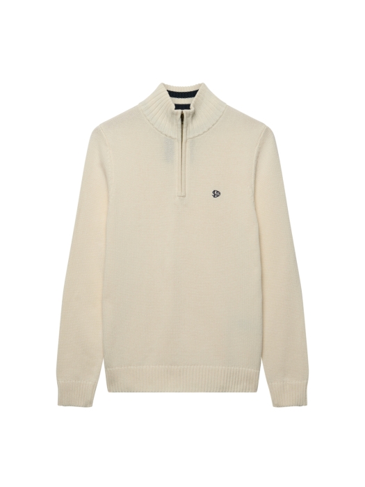Superdry COTTON HALF ZIP KNIT 22C Cream