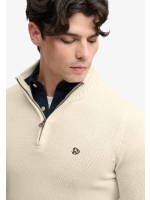 Superdry COTTON HALF ZIP KNIT 22C Cream