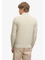 Superdry JACOB CABLE HALF ZIP KNIT 39E Ecru