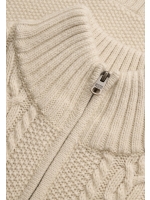 Superdry JACOB CABLE HALF ZIP KNIT 39E Ecru