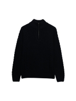 Superdry JACOB CABLE HALF ZIP KNIT 98T Eclipse Navy