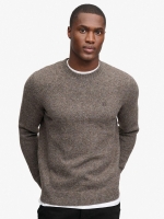 Superdry BRUSHED KNITTED JUMPER M5Z Cocoa Brown Fleck
