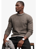 Superdry BRUSHED KNITTED JUMPER M5Z Cocoa Brown Fleck