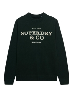 Superdry APPLIQUE GRAPHIC JUMPER 20E Forest Green