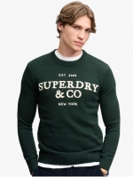 Superdry APPLIQUE GRAPHIC JUMPER 20E Forest Green