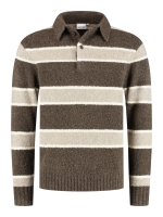 Supply en Co Prescott Knitted Polo Ls 2002 Tabacco